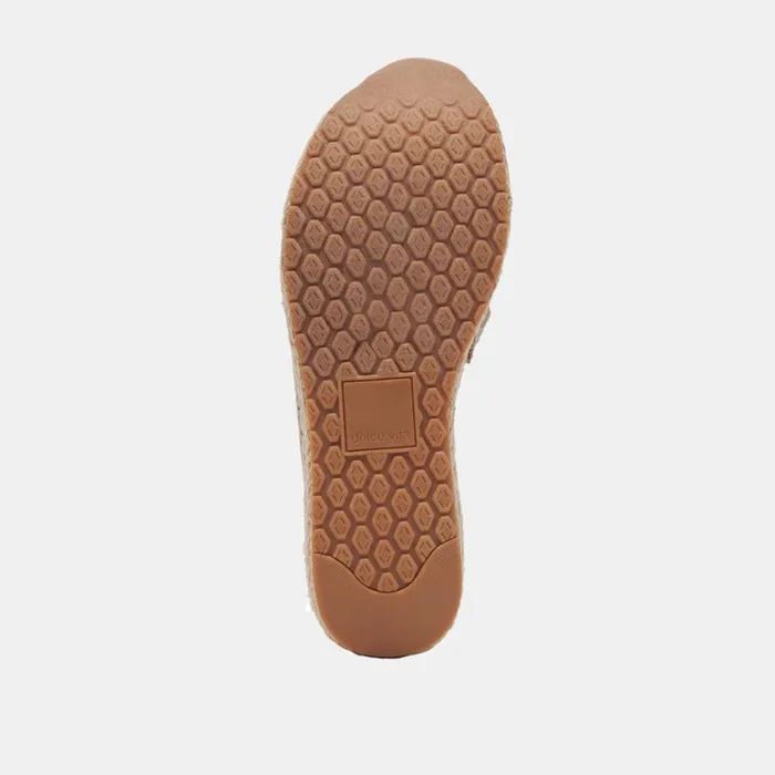 Flats and Loafers Women Dolce Vita Jhenee Espadrille Sneakers Taupe Perforated Suede
