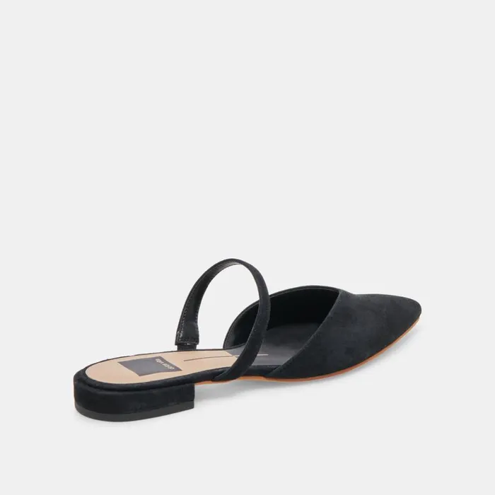 Flats and Loafers Women Dolce Vita Kanika Wide Flats Onyx Suede