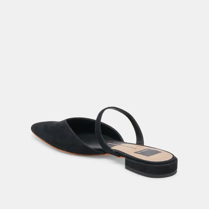 Flats and Loafers Women Dolce Vita Kanika Wide Flats Onyx Suede