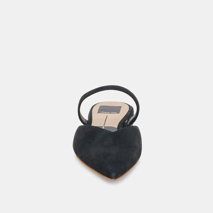 Flats and Loafers Women Dolce Vita Kanika Wide Flats Onyx Suede