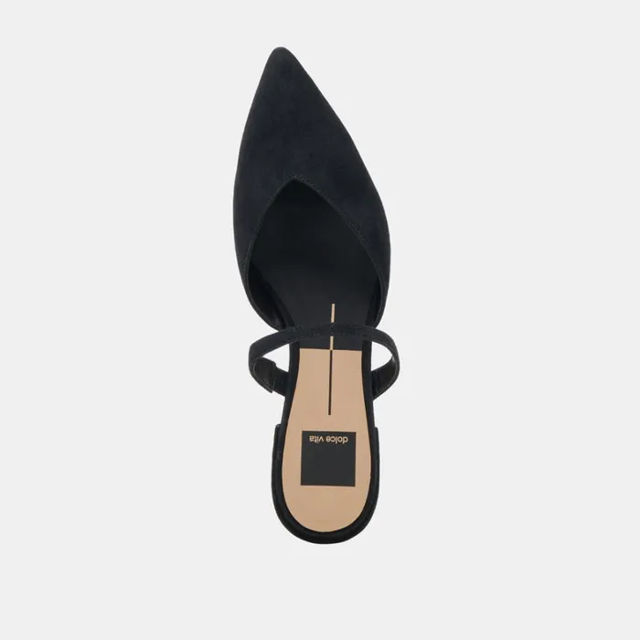Flats and Loafers Women Dolce Vita Kanika Wide Flats Onyx Suede