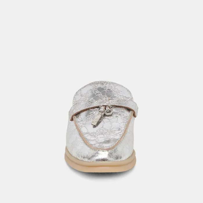 Flats and Loafers Women Dolce Vita Lasail Flats Silver Distressed Leather