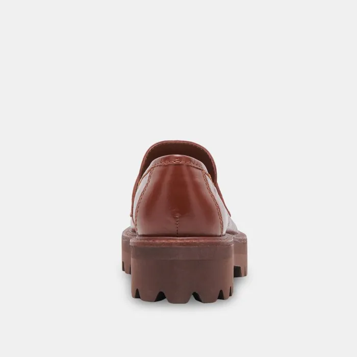 Flats and Loafers Women Dolce Vita Malila Loafers Brown Crinkle Patent