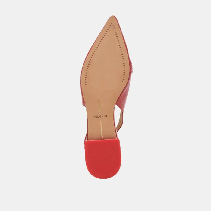 Flats and Loafers Women Dolce Vita Pamla Wide Flats Red Crinkle Patent