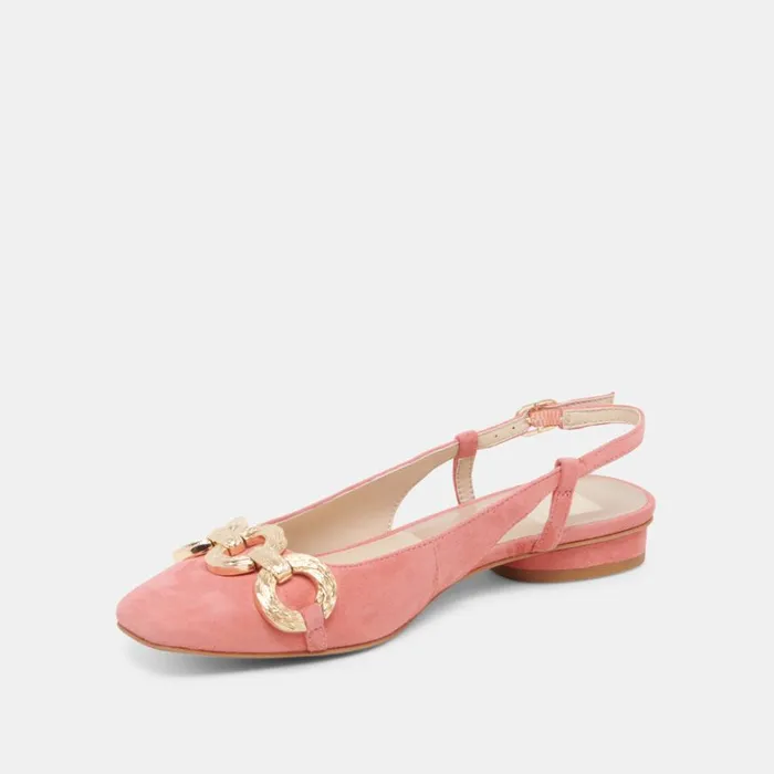 Flats and Loafers Women Dolce Vita Ramano Flats Coral Suede