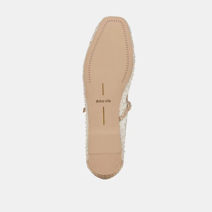 Flats and Loafers Women Dolce Vita Reyes Crystal Ballet Flats Gold Mesh