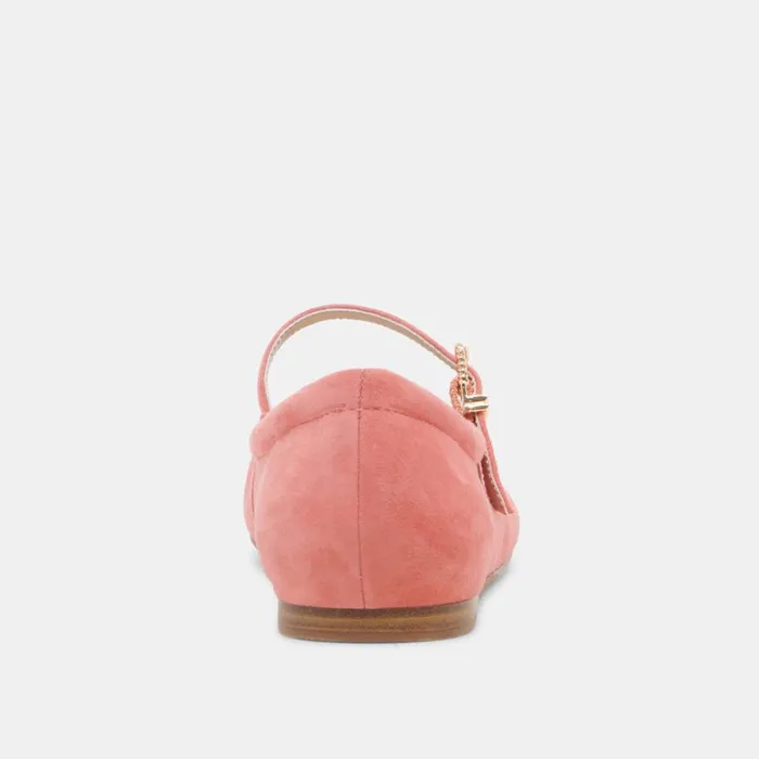 Flats and Loafers Women Dolce Vita Reyes Toe Cap Ballet Flats Coral Suede