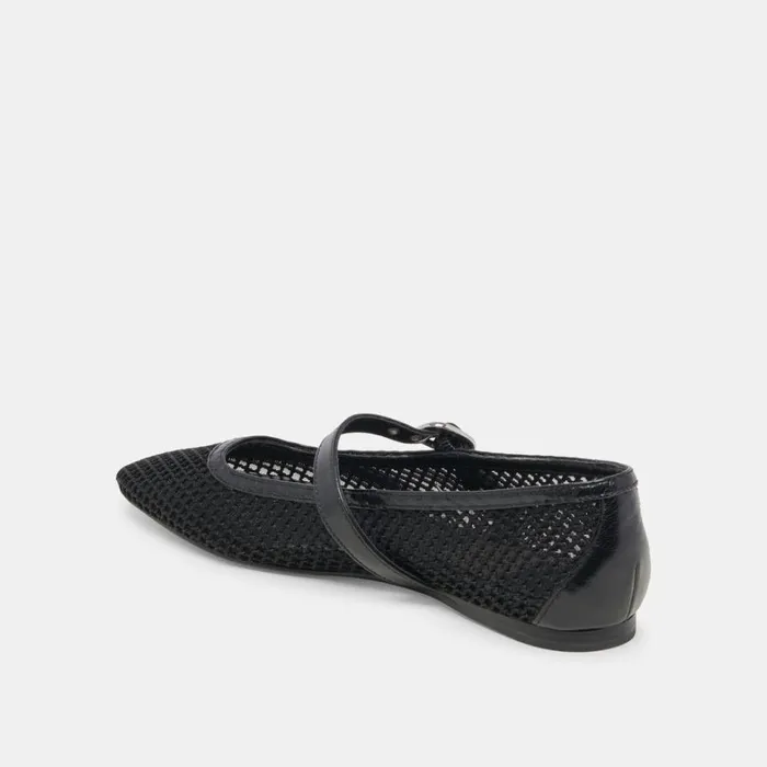 Flats and Loafers Women Dolce Vita Rodni Mesh Ballet Flats Black Woven Mesh