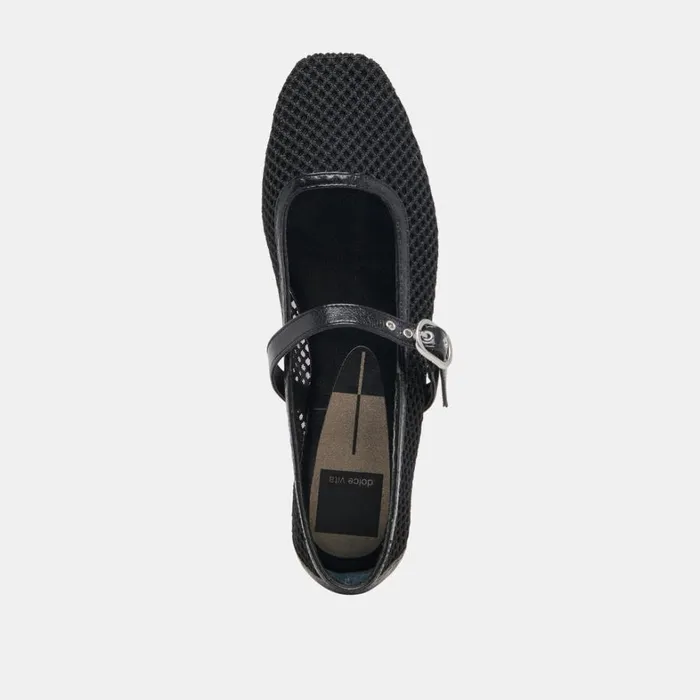 Flats and Loafers Women Dolce Vita Rodni Mesh Ballet Flats Black Woven Mesh