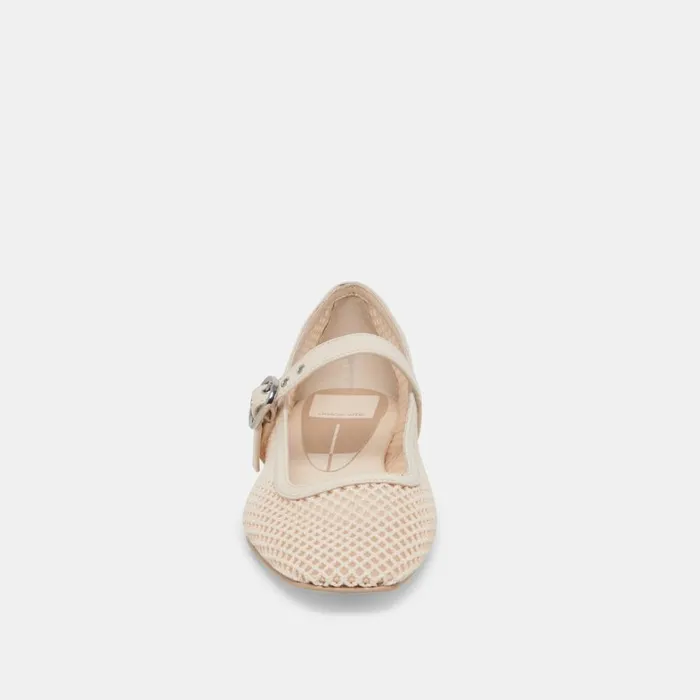 Flats and Loafers Women Dolce Vita Rodni Mesh Ballet Flats Creme Woven Mesh