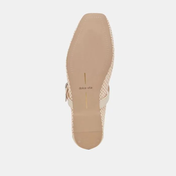 Flats and Loafers Women Dolce Vita Rodni Mesh Ballet Flats Creme Woven Mesh