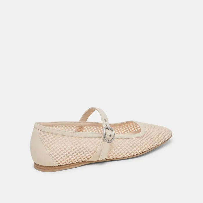 Flats and Loafers Women Dolce Vita Rodni Mesh Ballet Flats Creme Woven Mesh