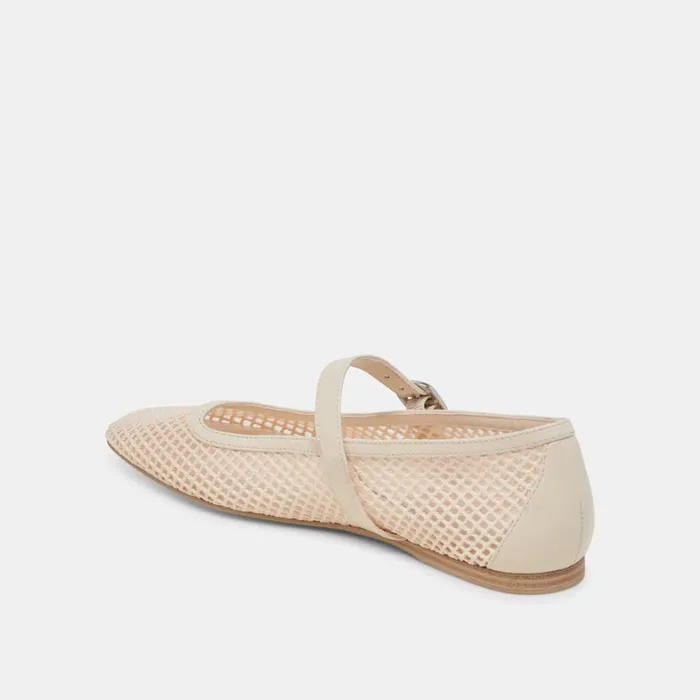 Flats and Loafers Women Dolce Vita Rodni Mesh Ballet Flats Creme Woven Mesh