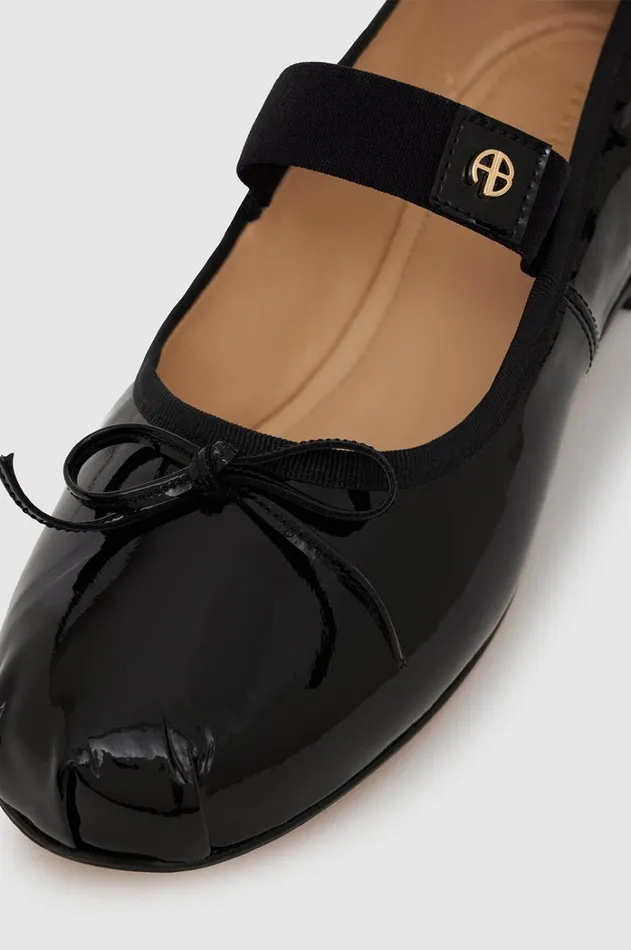 Flats Sandals Women ANINE BING Jolie Flats 8211 Black Patent