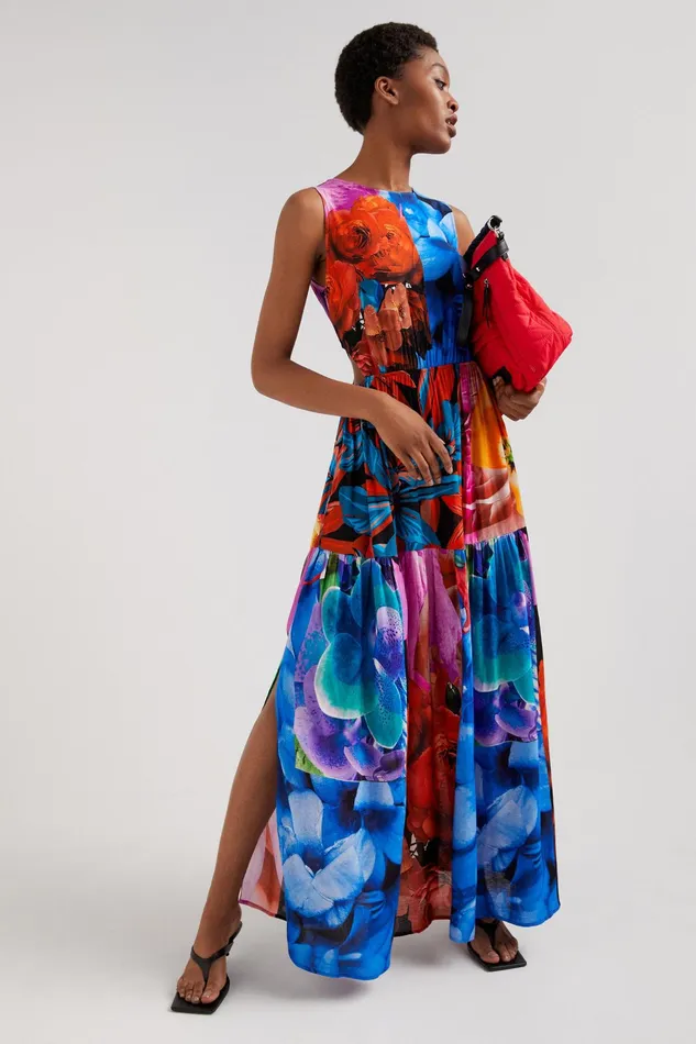 Floral Cutout Dress Women Desigual Dresses
