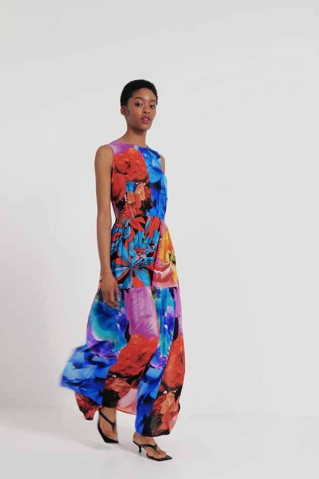 Floral Cutout Dress Women Desigual Dresses