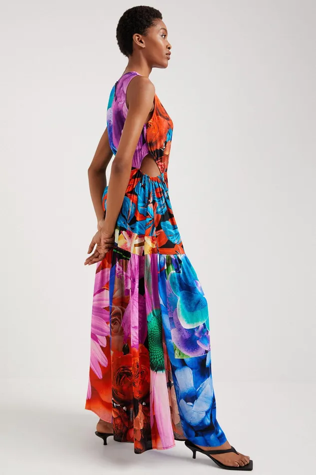 Floral Cutout Dress Women Desigual Dresses