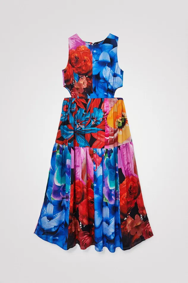 Floral Cutout Dress Women Desigual Dresses