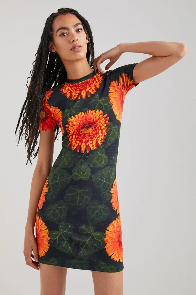 Floral Tshirt Dress Women Desigual Dresses
