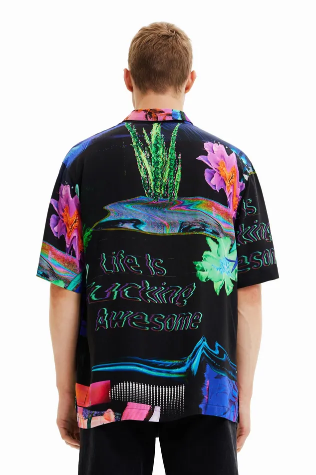 Fluorescent Resort Shirt Mens Desigual Shirts
