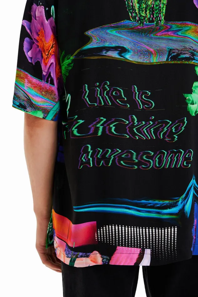 Fluorescent Resort Shirt Mens Desigual Shirts