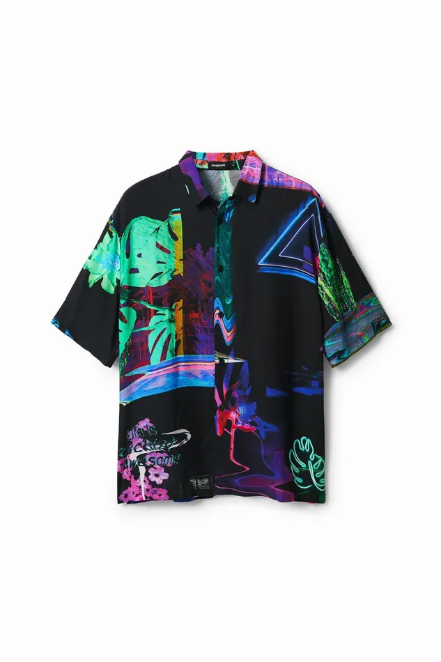 Fluorescent Resort Shirt Mens Desigual Shirts