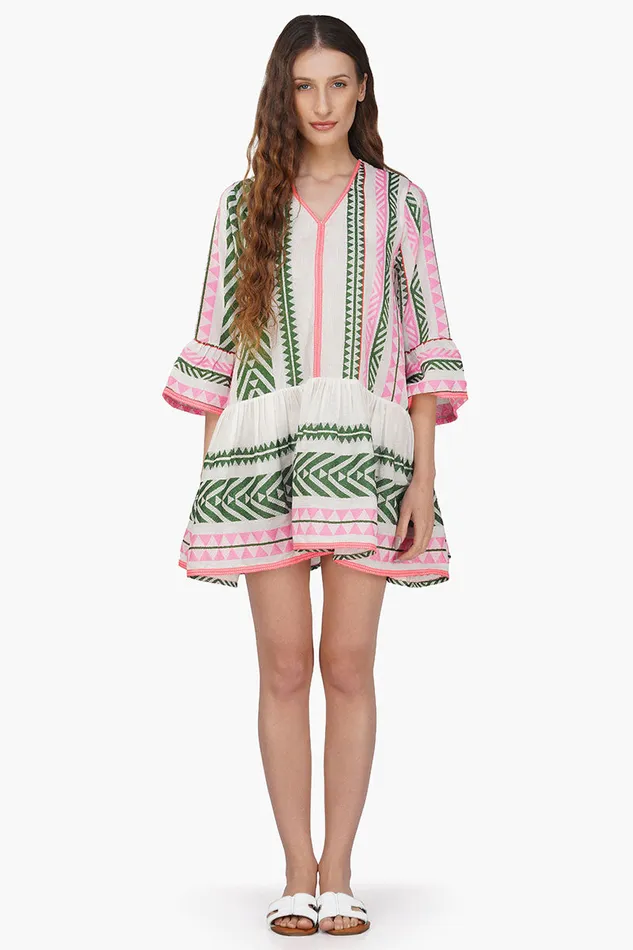 Freesia YD Strip Tierd Dress
