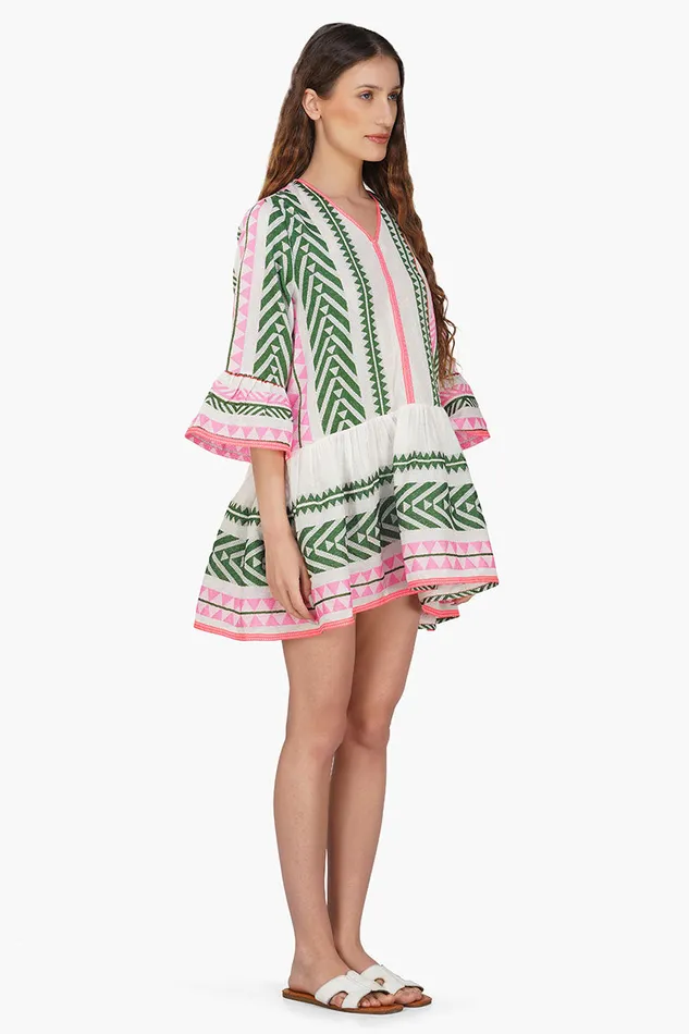 Freesia YD Strip Tierd Dress Freesia YD Strip Tierd Dress