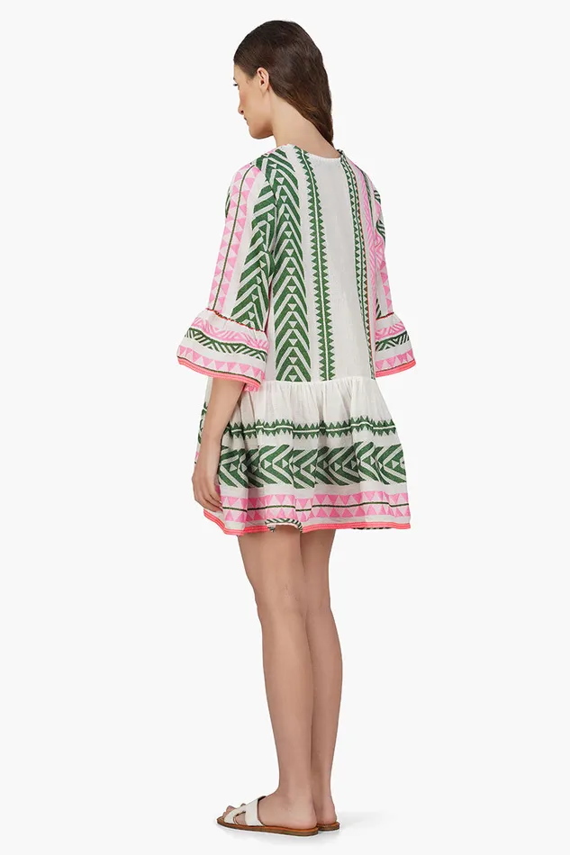 Freesia YD Strip Tierd Dress Freesia YD Strip Tierd Dress