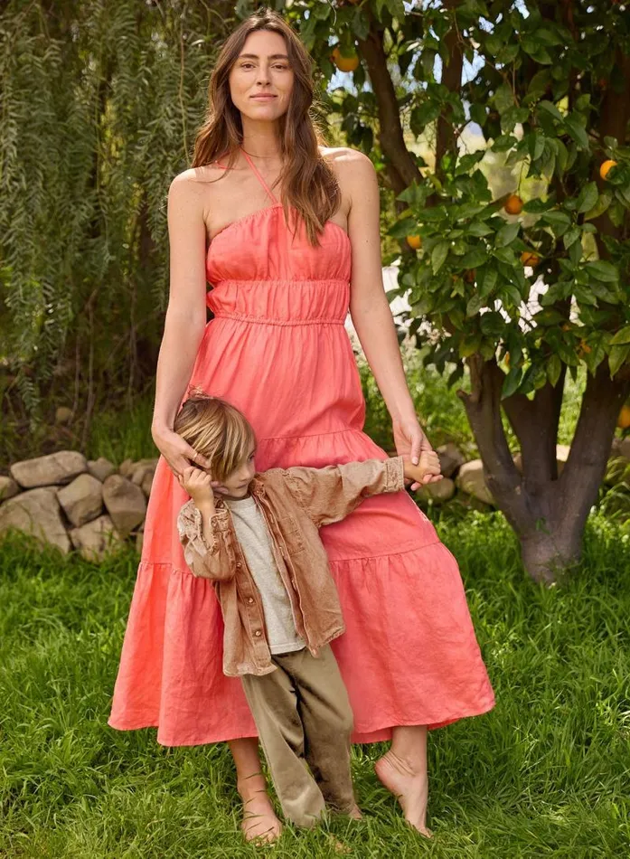 Gathered Halter Midi Dress 8211 Cocoa Cabana Women Bella Dahl Midi Dresses