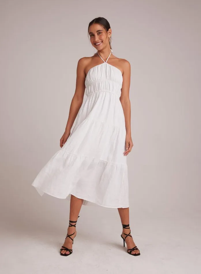 Gathered Halter Midi Dress 8211 White Women Bella Dahl Midi Dresses