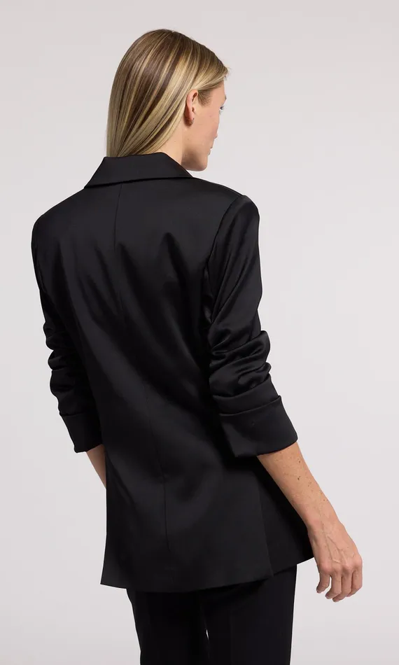Generation Love Clothing Blazers and Jackets Women Drea Satin Blazer Black