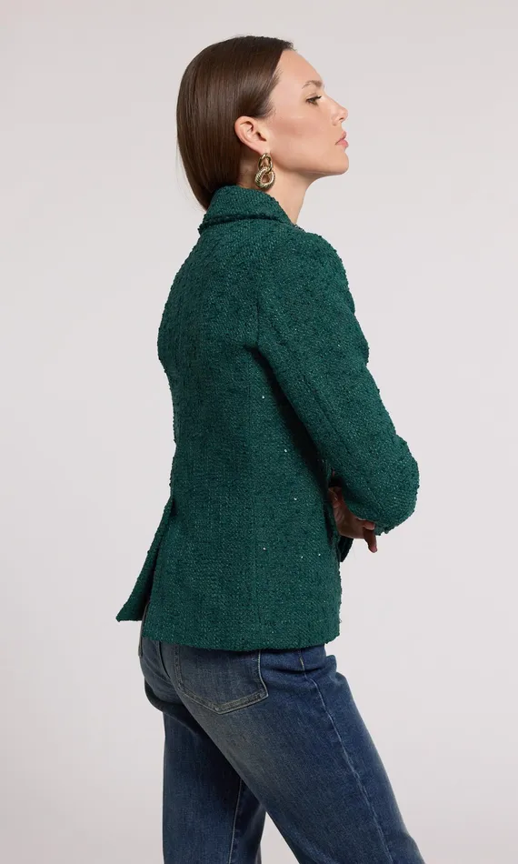 Generation Love Clothing Blazers and Jackets Women Eliza Tweed Blazer Forest