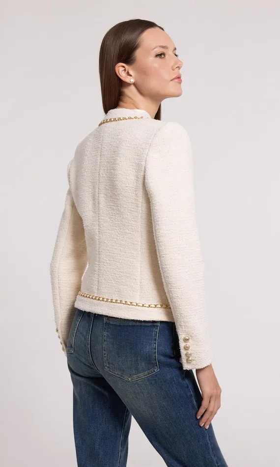 Generation Love Clothing Blazers and Jackets Women Velma Tweed Jacket Cream