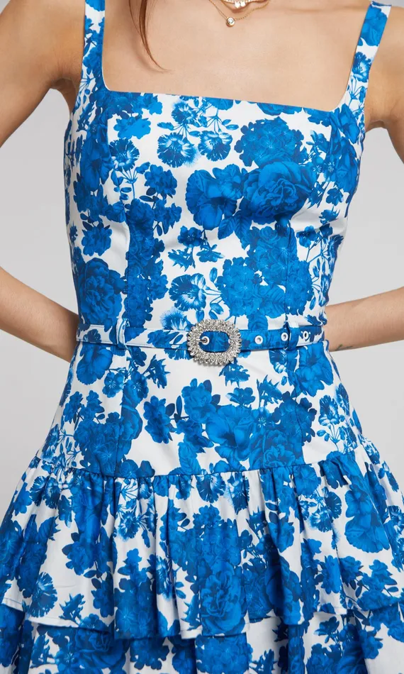 Generation Love Clothing Dresses Women Cosette Dress Blue Floral Fantasy