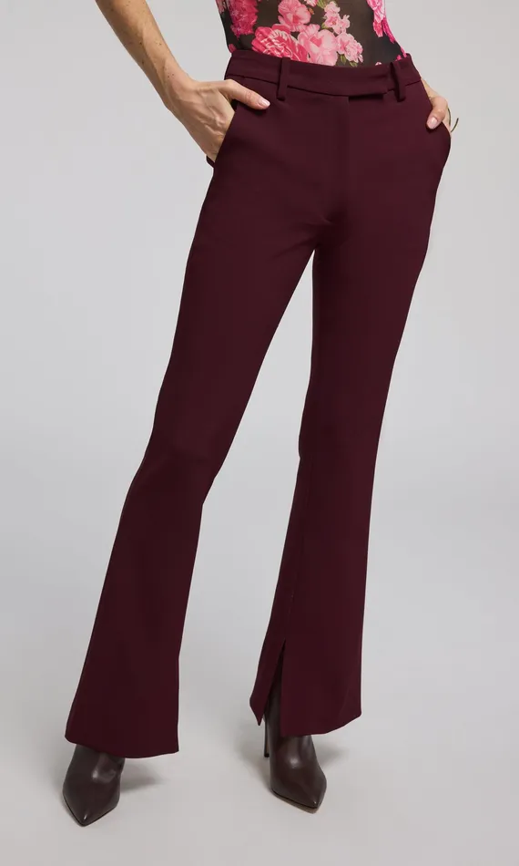Generation Love Clothing Pants Women Cady Crepe Pants Malbec
