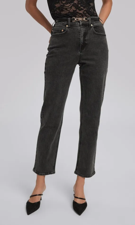 Generation Love Clothing Pants Women Emmett Denim Pants With Vegan Leather Belt Washed Black Generation Love Clothing Pants Women Emmett Denim Pants With Vegan Leather Belt Washed Black
