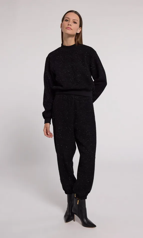 Generation Love Clothing Pants Women Rena Tweed Jogger Black