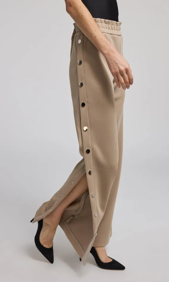 Generation Love Clothing Pants Women Zola Side Snap Scuba Pants Taupe