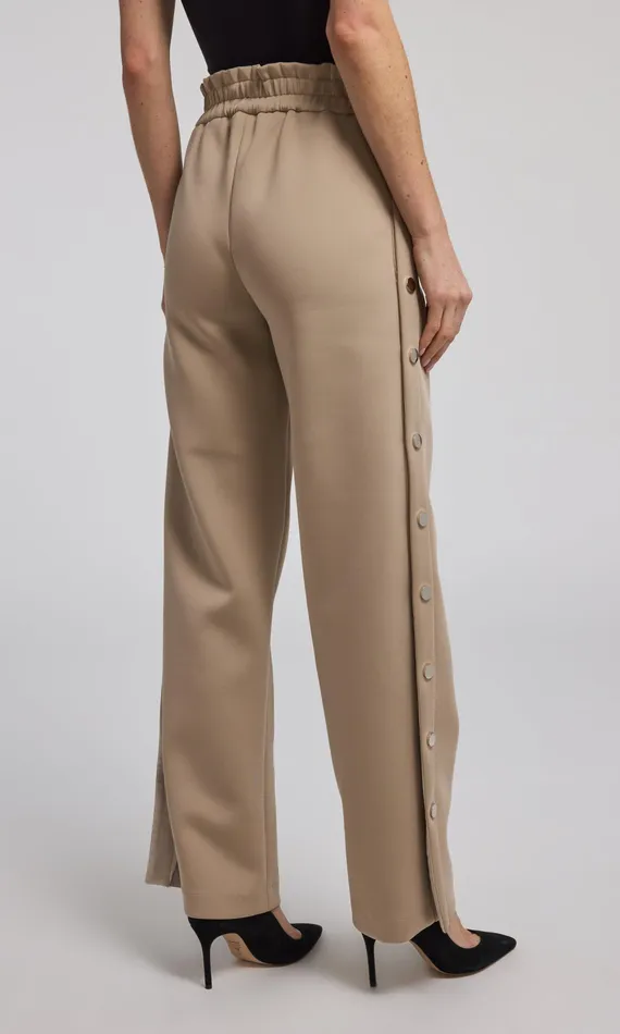 Generation Love Clothing Pants Women Zola Side Snap Scuba Pants Taupe