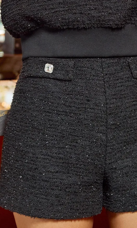 Generation Love Clothing Shorts Women Dami Tweed Shorts Black