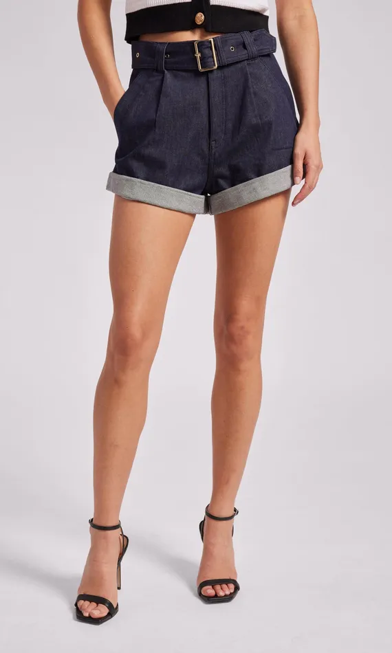 Generation Love Clothing Shorts Women Erina Sheen Denim Shorts Dark Denim Blue Generation Love Clothing Shorts Women Erina Sheen Denim Shorts Dark Denim Blue