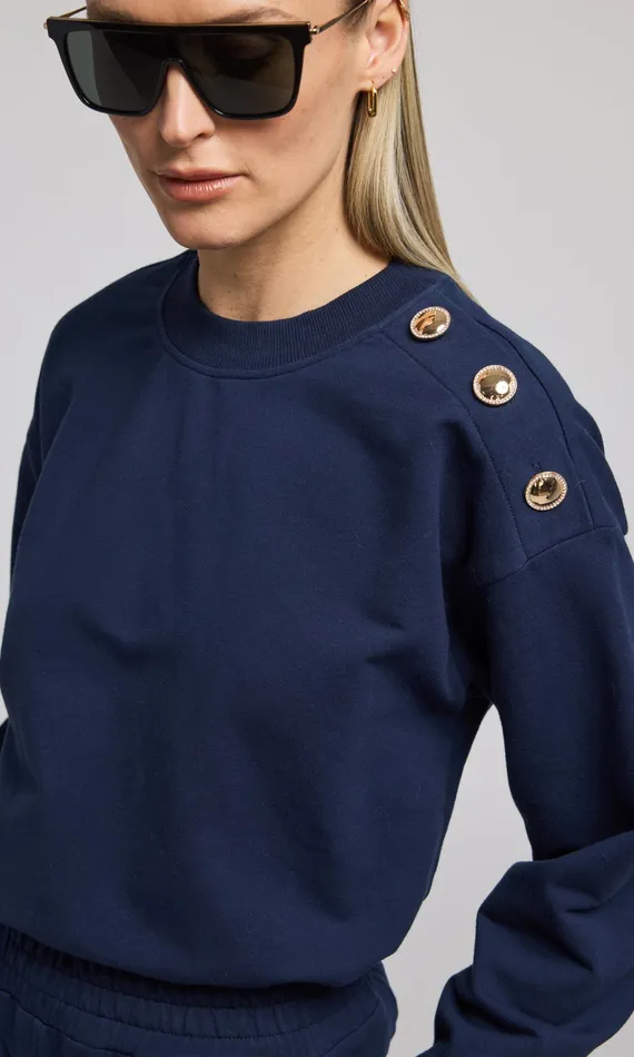 Generation Love Clothing Sweaters and Sweatshirts Women Cambria Sweatshirt French Navy