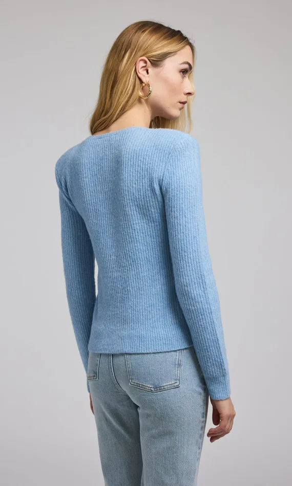 Generation Love Clothing Sweaters and Sweatshirts Women Ellison Rib Cardigan Blue