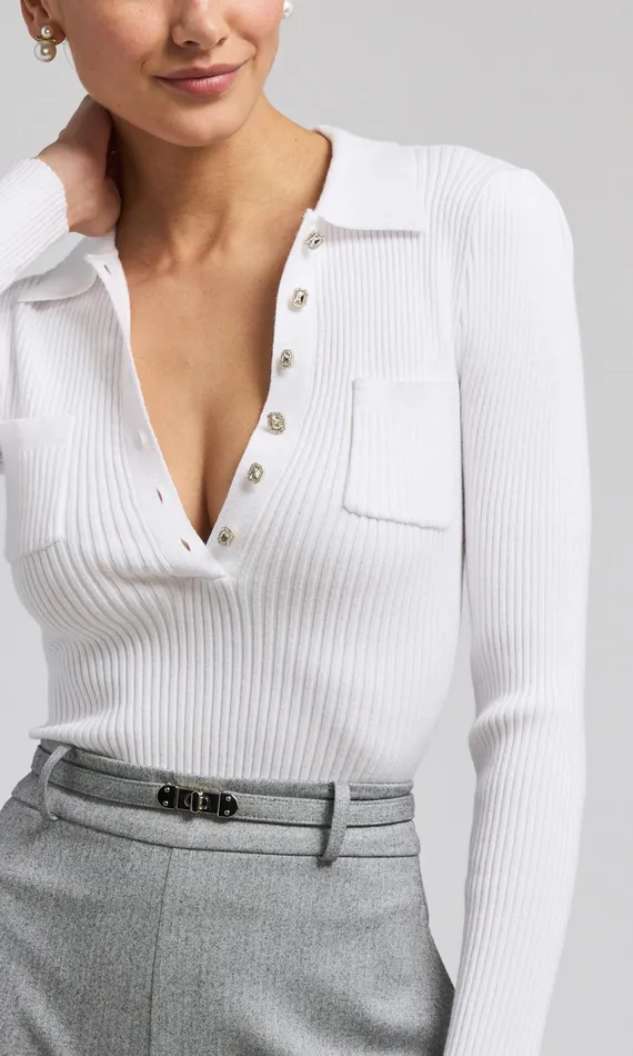 Generation Love Clothing Sweaters and Sweatshirts Women Perry Sweater White