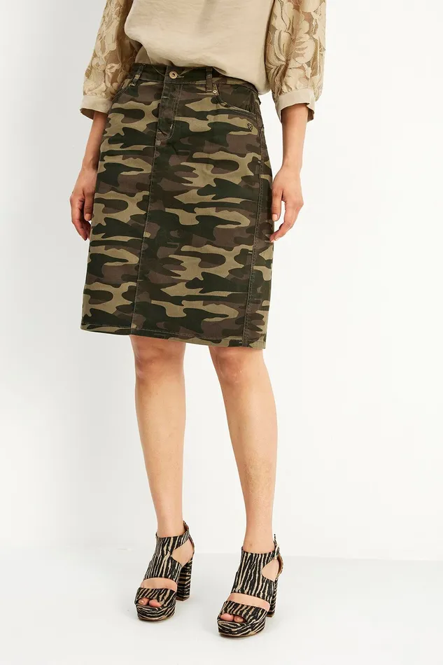 GENNY SKIRT 15164 615 Green 615 Women IN FRONT SKIRTS
