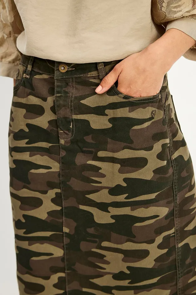 GENNY SKIRT 15164 615 Green 615 Women IN FRONT SKIRTS