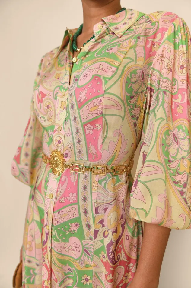 Georgina Grace Paisley Green Women RIXO Dresses