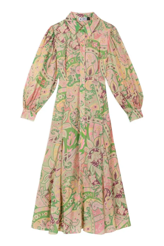 Georgina Grace Paisley Green Women RIXO Dresses