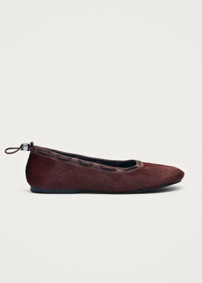 Gill Soft Burgundy Leather Ballet Flats Women ALOHAS Ballet Flats